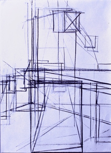 Figure Study, 24" x 18", charcoal on paper, 1978.